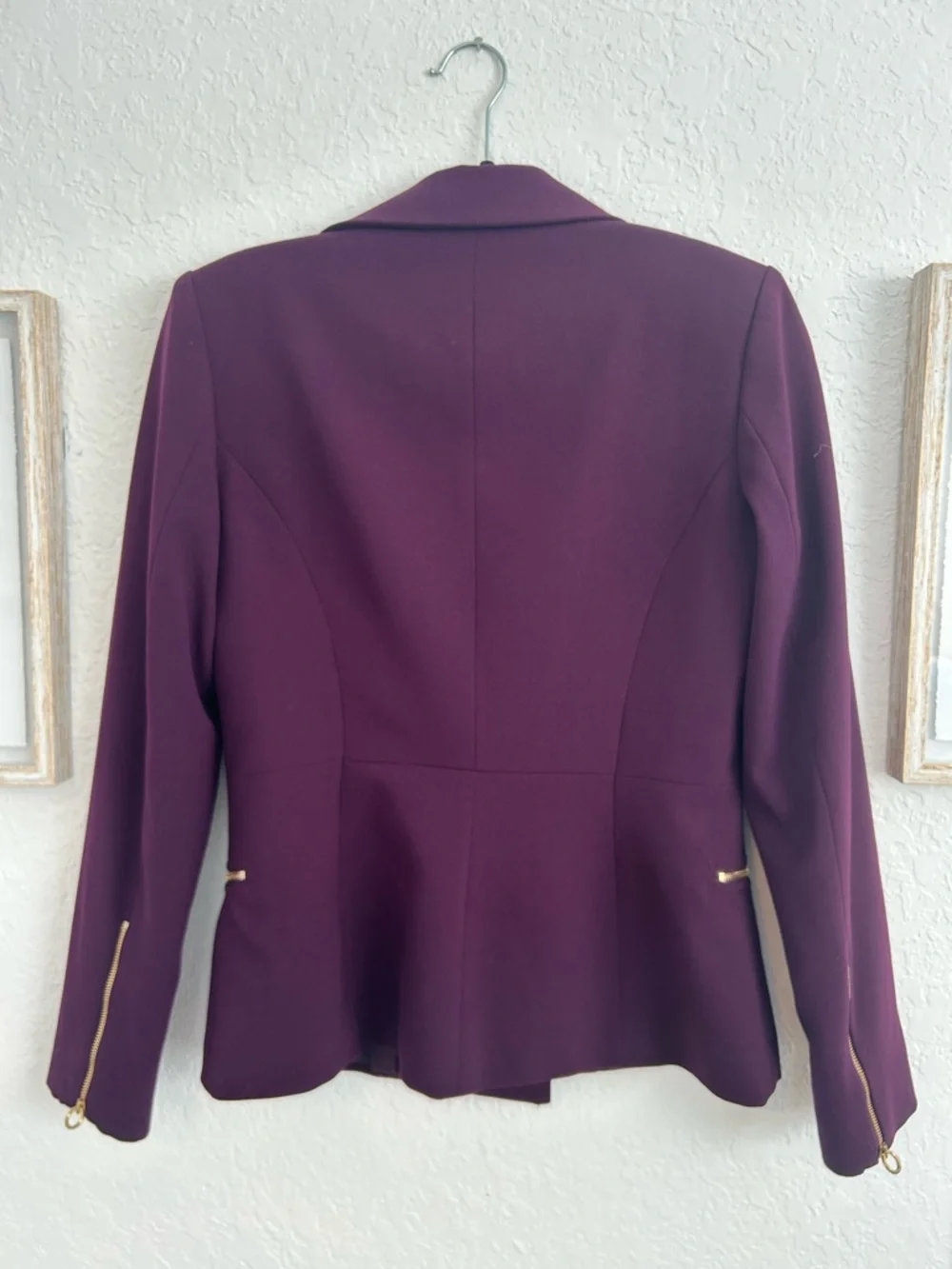 Calvin Klein Women's Deep Plum w/ Gold Zipper accent - Picture 4 of 4